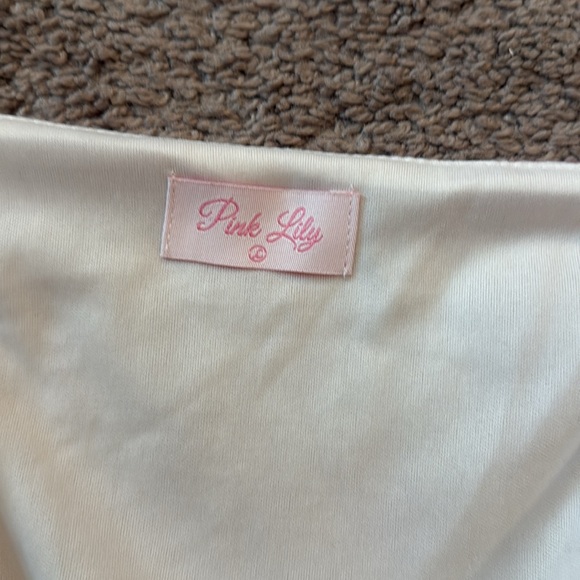 Pink Lily Floral Pink Dress - Size Large - Picture 4 of 4